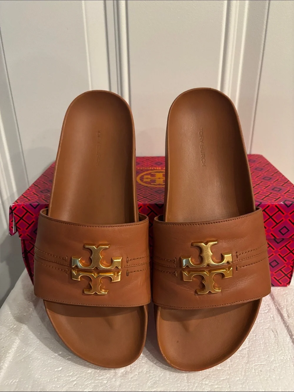 Tory Burch Everly Anatomic Cloud Paris Nappa Leather Slides